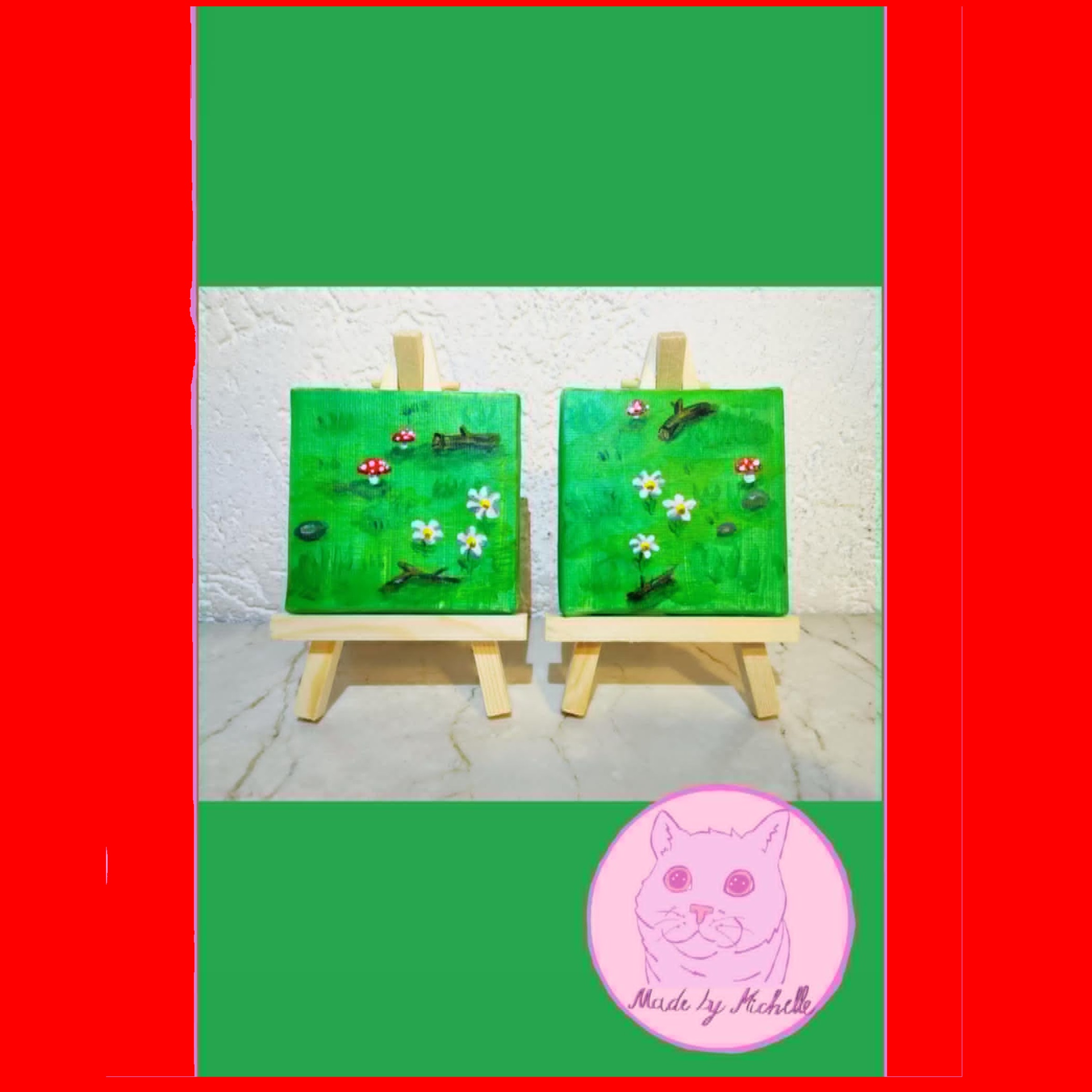 Miniaturbilder (Set) Blumenwiese im Märchenwald