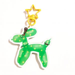 Schlüsselanhänger Acryl: Luftballontier Hund