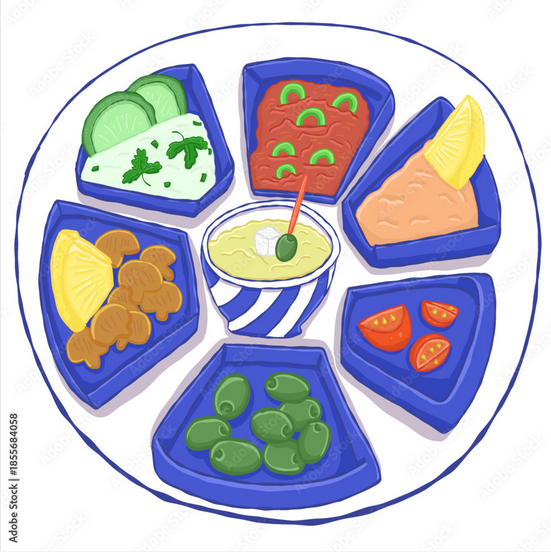 Griechische Dip-Platte