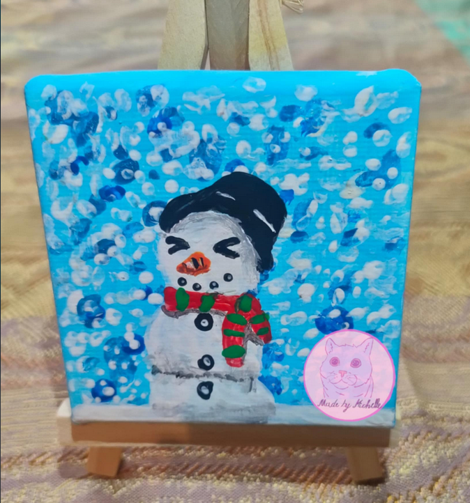 Schneemann mit Schal