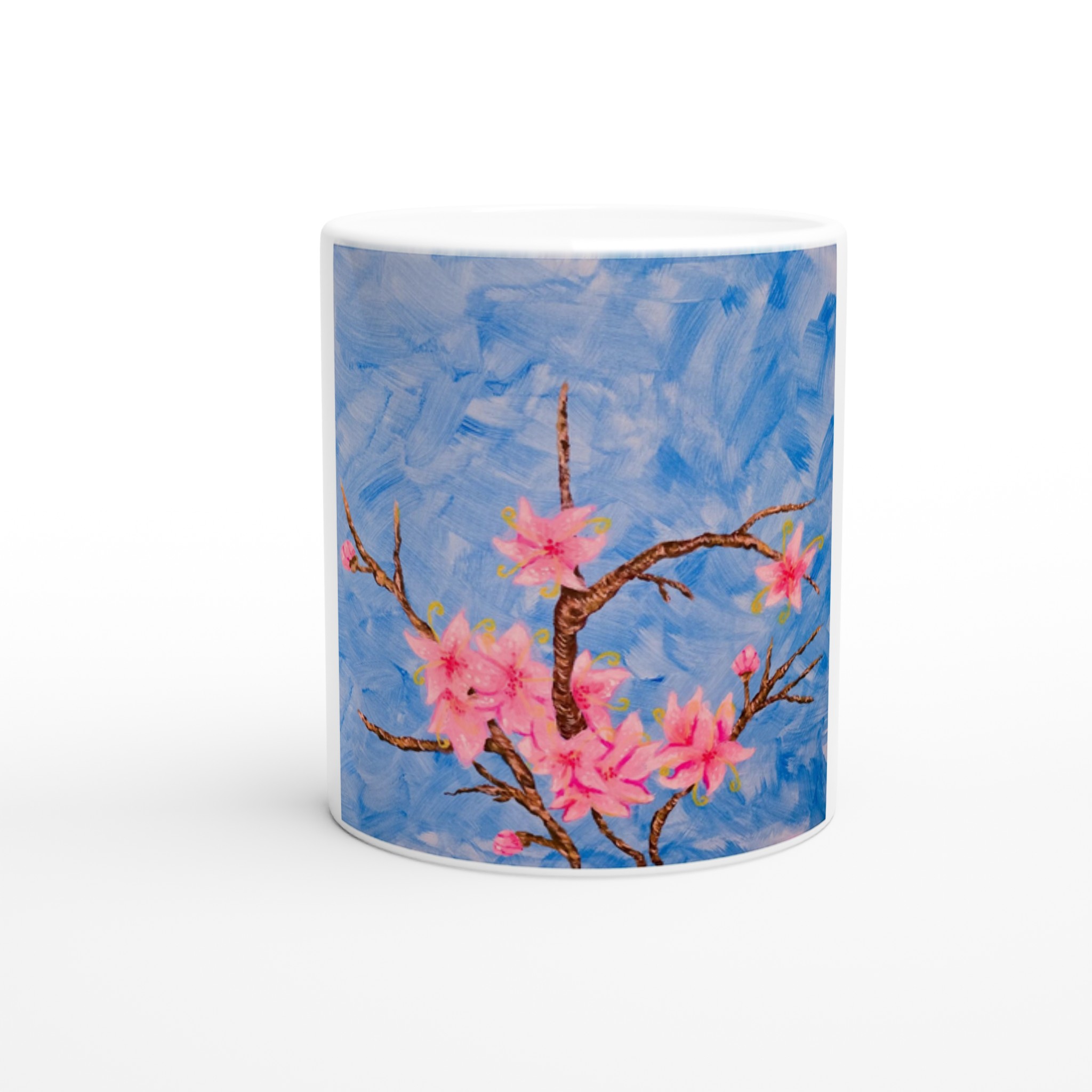 Keramikbecher-Rosa-Frühlingsblüten-325ml