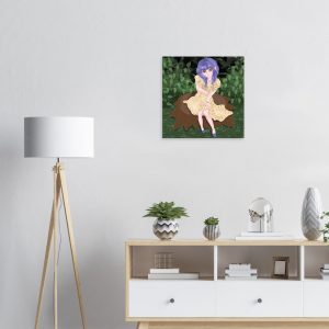 Fine Art Poster Anime Frau im Wald 50x50 cm