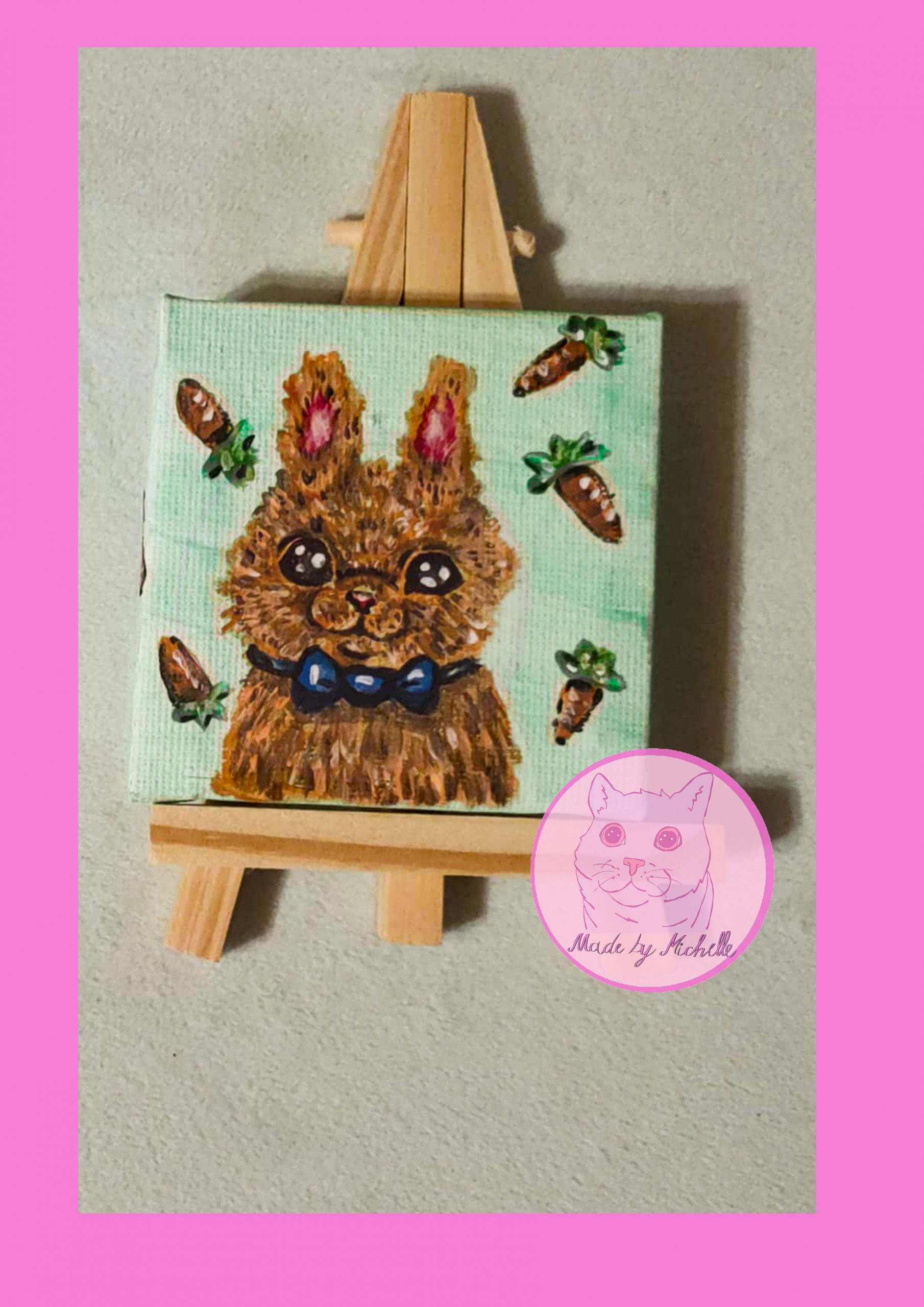 Kaninchen mit blauer Fliege