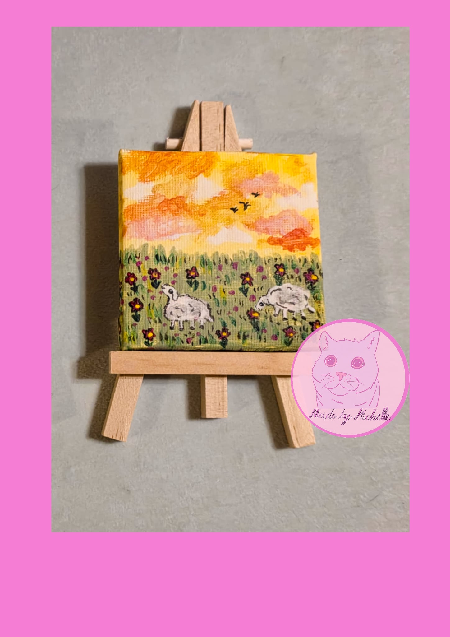 Schafe auf Frühlingswiese 2