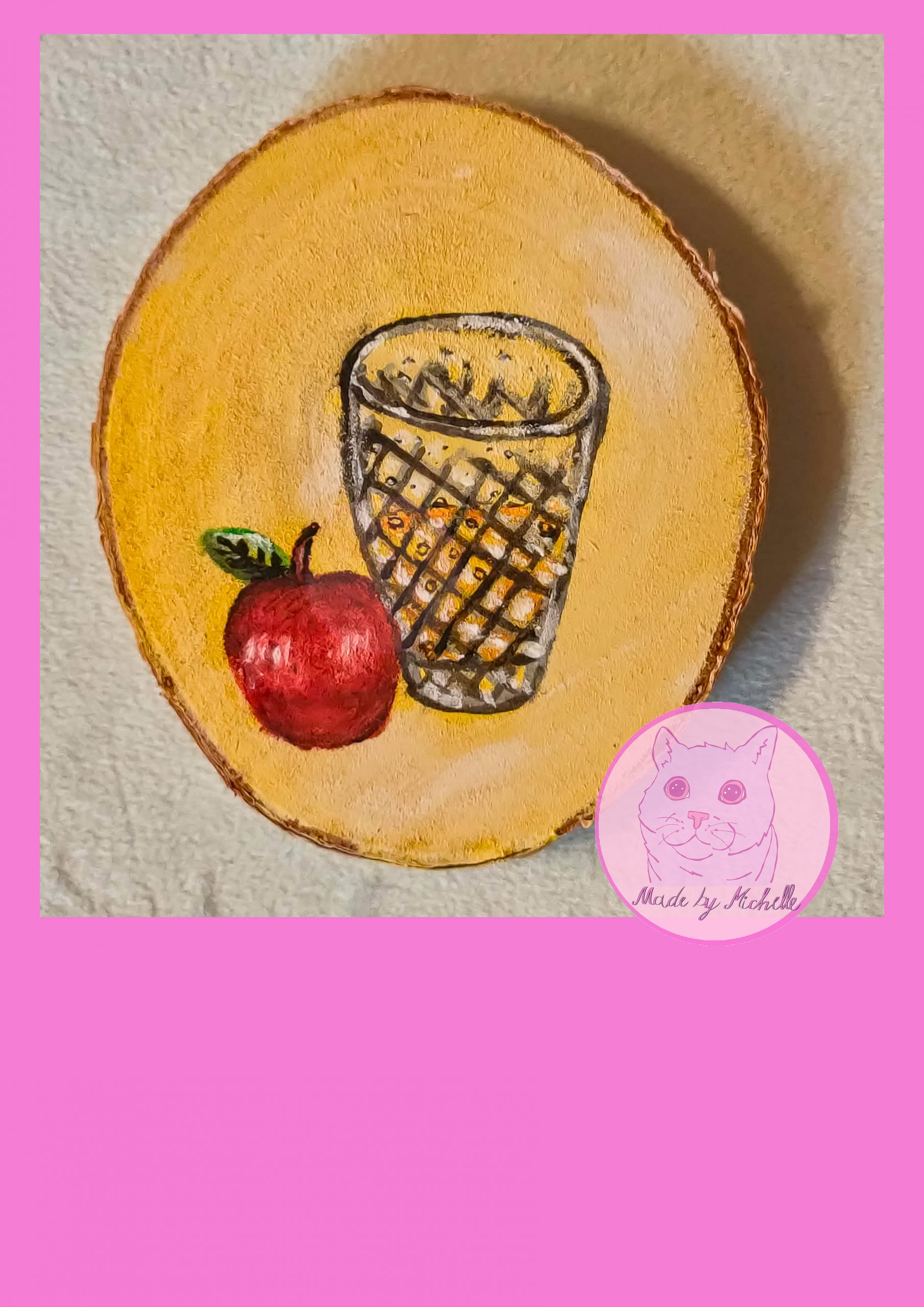 Apfelweinglas mit Apfel