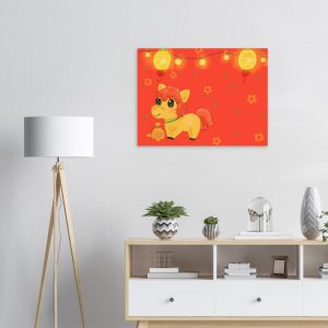 Fine Art Poster Neujahr Pony 60x80 cm