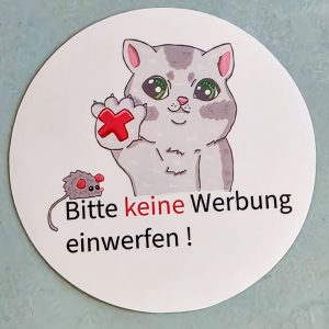 Briefkasten Sticker - "bitte keine Werbung einwerfen !"