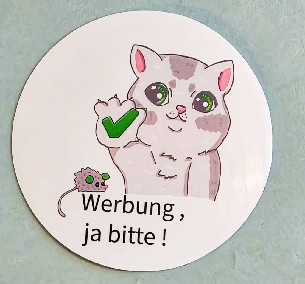 Briefkasten Sticker - "Werbung, ja bitte !"