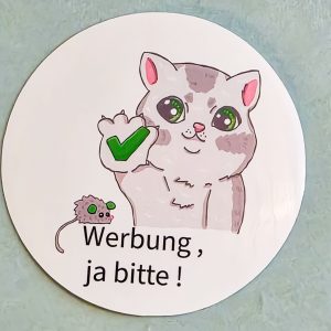 Briefkasten Sticker - "Werbung, ja bitte !"
