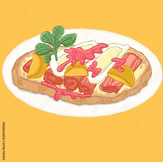 Camembert Brot Illustration