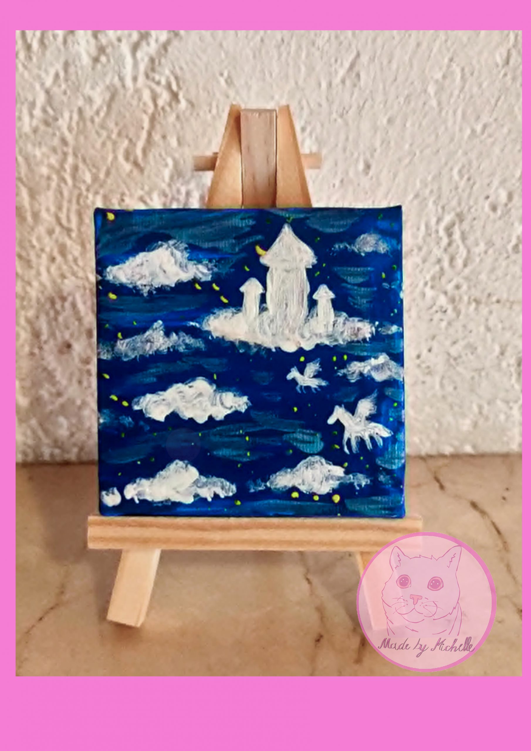 Wolkenschloss mit zwei Pegasi