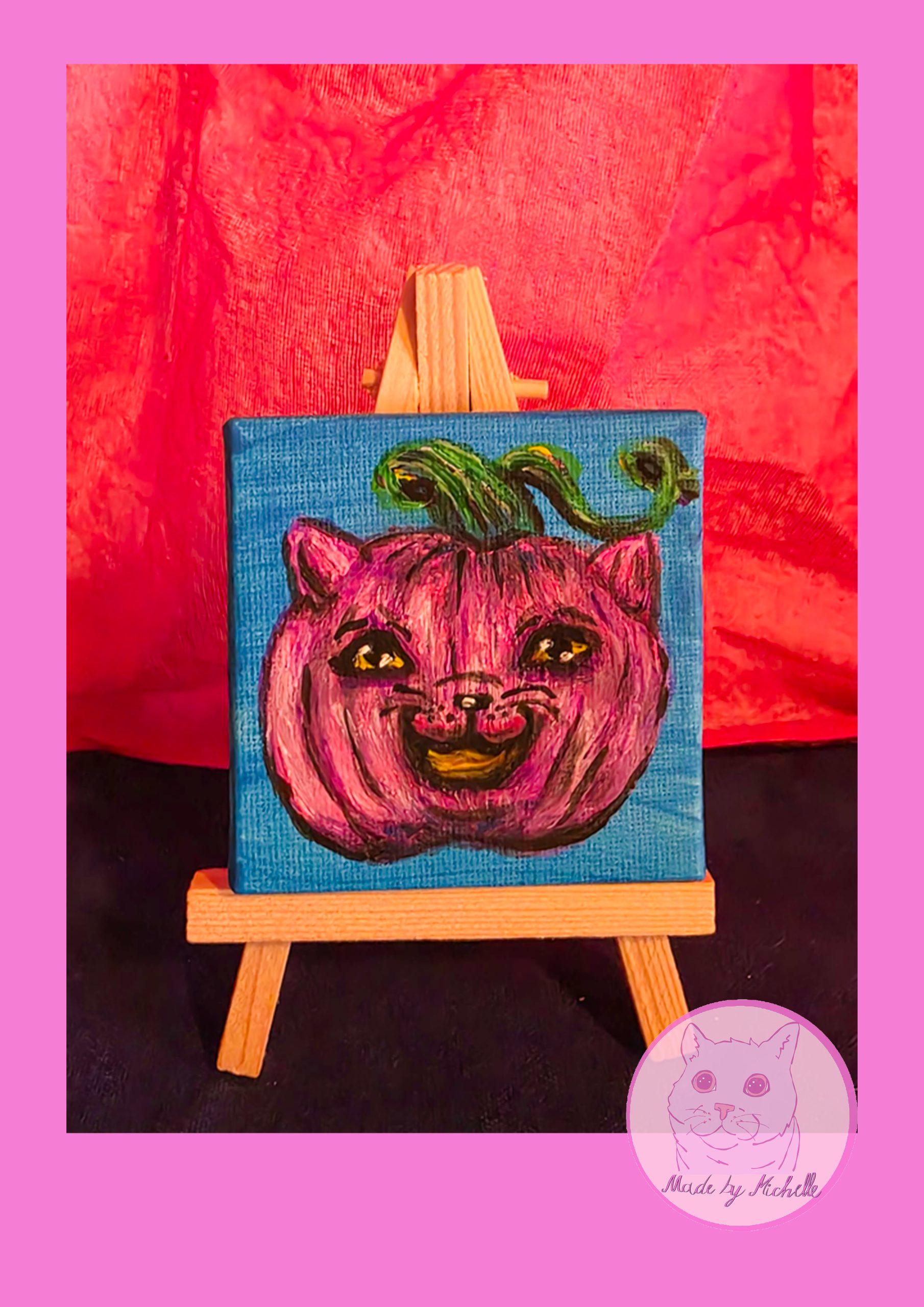 Frecher rosa Halloween Kürbis